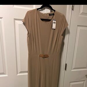 Polo by Ralph Lauren Tan Maxi Jumpsuit